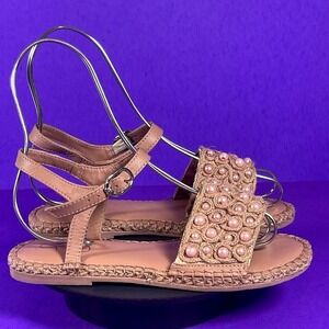 Sam Edelman Girls Rose Linen HOLLY Sandals Shoe Size 3‎ -NEW
